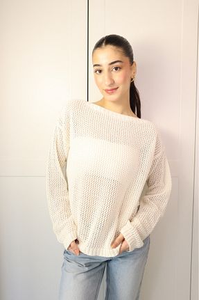 پلیور نباتی زنانه اورسایز SHARLOT - کد 905764973