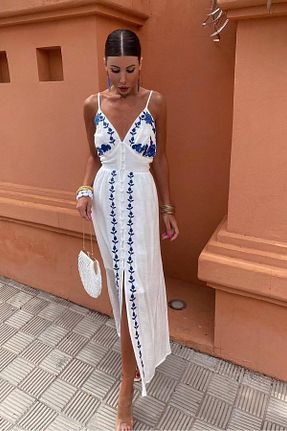لباس سفید زنانه بافتنی Neşeli Butik - کد 905764806