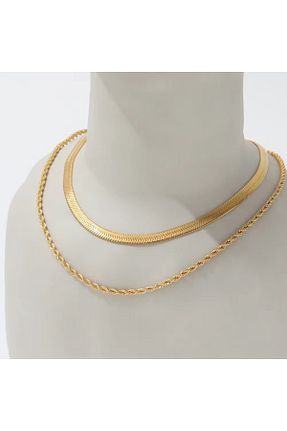 گردنبند استیل ( فولاد ) زرد زنانه استیل (فولاد) Siya Silver - کد 905764373