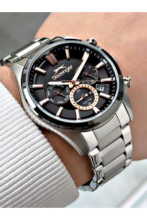 ساعت مچی متالیک مردانه 41-45 میلی متر Slazenger - کد 905768151