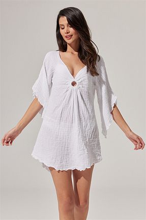 لباس سفید زنانه بافتنی White By Nature - کد 815615202