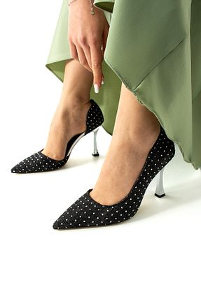 کفش استایلیتو مشکی پاشنه نازک Güllü Shoes - کد 905779331