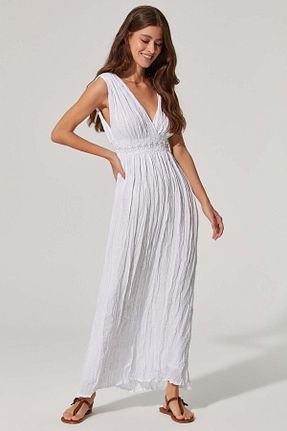 لباس سفید زنانه بافتنی White By Nature - کد 354057561