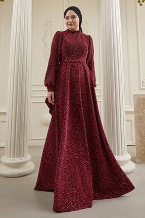 لباس مجلسی حجاب قرمز InStyle - کد 905780505