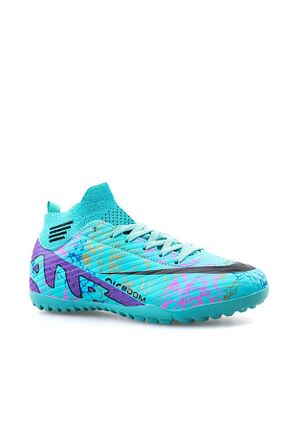 کفش فوتبال چمن مصنوعی فیروزه ای مردانه پلاستیک CihanShoes - کد 905782893