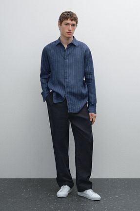پیراهن آبی مردانه اسلیم فیت Massimo Dutti - کد 905788440