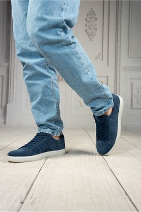 کفش اسنیکر آبی مردانه چرم اصل DAXİS Sportwear Company - کد 905792762