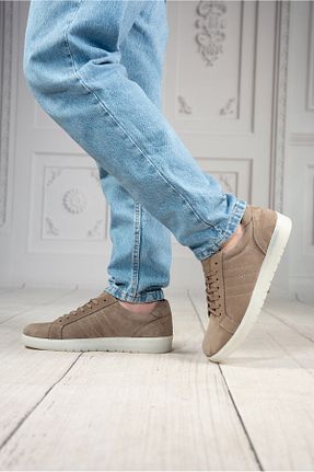 کفش اسنیکر بژ مردانه چرم اصل DAXİS Sportwear Company - کد 917637568