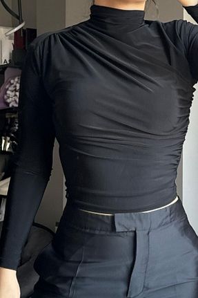 بادی حجاب مشکی بافتنی Qenz - کد 905794146