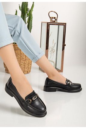 کفش لوفر مشکی زنانه چرم مصنوعی MODA MHS - کد 917648872