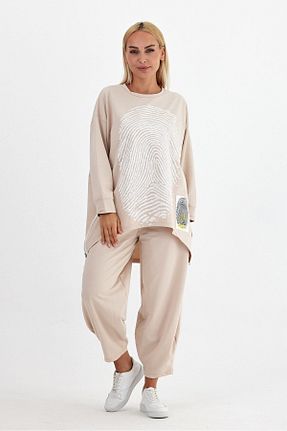 ست بالاتنه و پائین تنه بژ زنانه بافت Butik - کد 905794757