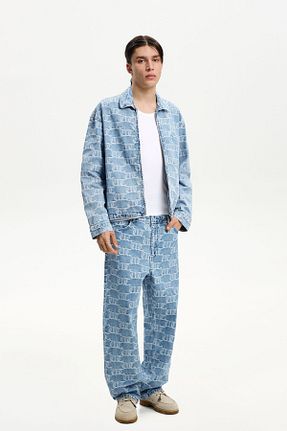 شلوار جین آبی مردانه رگولار Bershka - کد 905798420