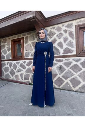 لباس حجاب سرمه ای زنانه رگولار sümeyra - کد 905816193