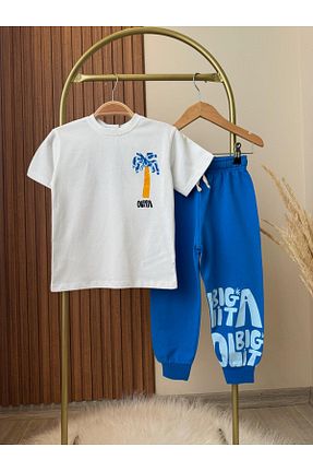 ست کرمکن اسپرت آبی بچه گانه %100 پنبه KidsSel - کد 917684035