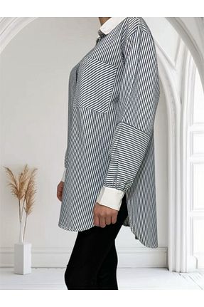 تونیک حجاب طوسی پنبه پلی استر sd butique - کد 905834717