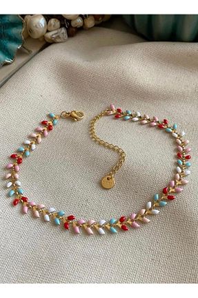 خلخال جواهر طلائی زنانه استیل (فولاد) SU PERİSİ TAKI BİJUTERİ - کد 905841791