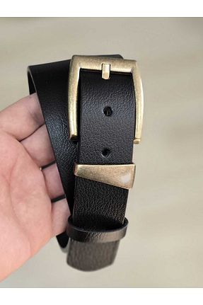 کمربند مشکی زنانه چرم خالص Kemerix - کد 905839770
