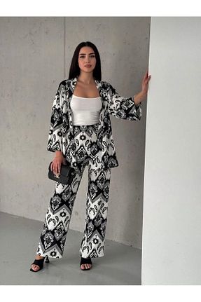 ست بالاتنه و پائین تنه مشکی زنانه بافتنی semela - کد 905841836