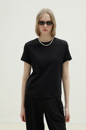 تیشرت مشکی زنانه رگولار Suud Collection - کد 812164002