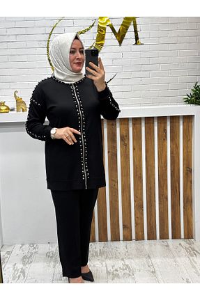 ست بالاتنه و پائین تنه مشکی زنانه بافت Meryemce Butik - کد 905844791