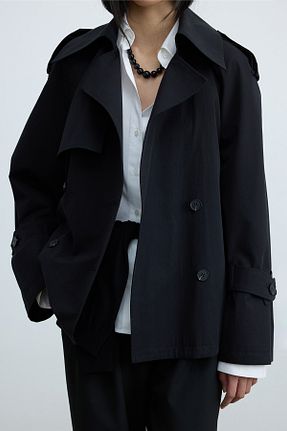 ترنچکت مشکی زنانه پنبه ای Suud Collection - کد 868990242