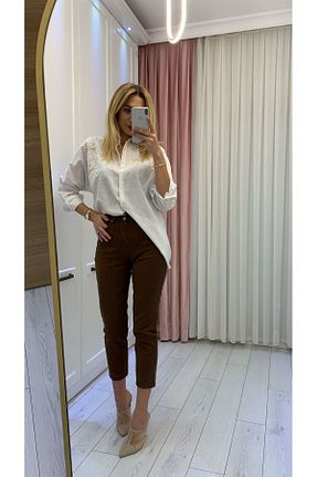 شلوار قهوه ای زنانه لیکرا Geppetto - کد 905886244