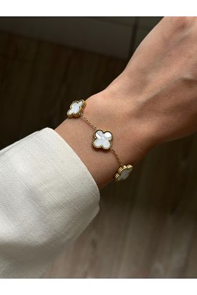 دستبند استیل (فولاد) بژ زنانه استیل ضد زنگ YOUES JEWELRY - کد 890869513