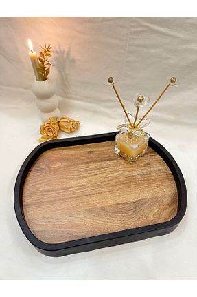 سینی مشکی چوب Woodeso - کد 905924599