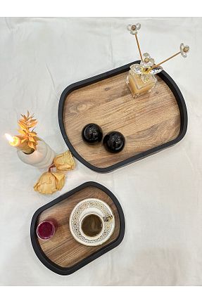 سینی مشکی چوب Woodeso - کد 905924599