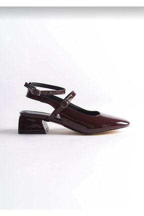 کفش کژوال زرشکی زنانه چرم لاکی LARİNA SHOES - کد 917787753