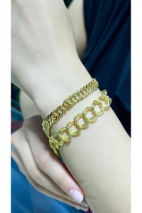 دستبند طلا زرد مردانه 14 عیار kuyumcu nurettin - کد 347255170