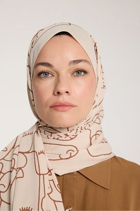 شال بژ زنانه Medine İpeği PURESCARFS - کد 917790087