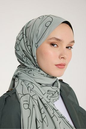 شال سبز زنانه Medine İpeği PURESCARFS - کد 917790065