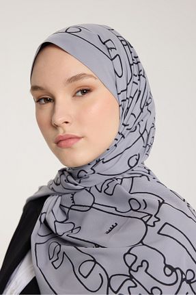 شال طوسی زنانه Medine İpeği PURESCARFS - کد 917789990
