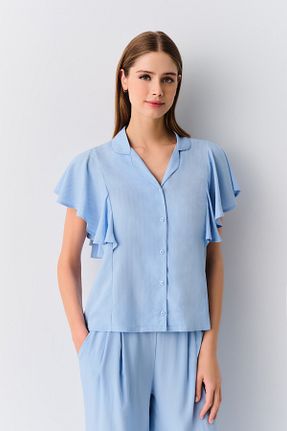 ست لباس راحتی آبی زنانه ویسکون Suwen - کد 905971919