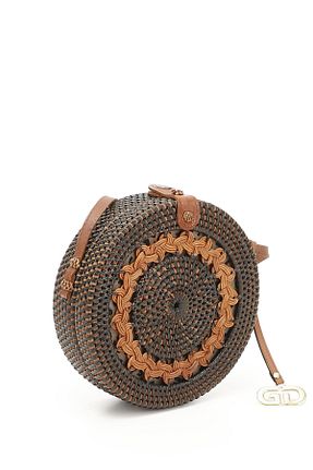 کیف دوشی طوسی زنانه حصیر GÖNDERİ(R) - کد 906003064