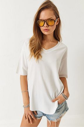 تیشرت نباتی زنانه Straight Bianco Lucci - کد 906025425