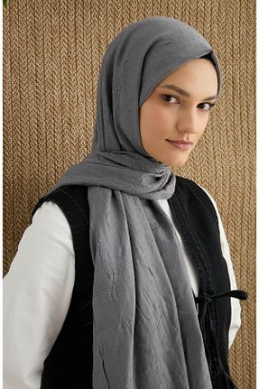 شال طوسی زنانه ویسکون Fatma Atasoy - کد 906021917