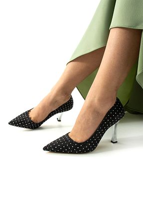 کفش استایلیتو مشکی پاشنه نازک Güllü Shoes - کد 906016696