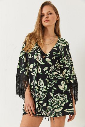 کیمونو و کافتان مشکی زنانه ویسکون Bianco Lucci - کد 906085605