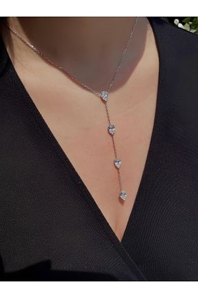 گردنبند نقره طوسی زنانه 925 عیار Vigens Mulier - کد 906087238