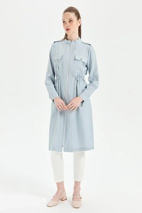 کلاه و ابایا آبی زنانه بافتنی Gold Moda Renk - کد 906086751