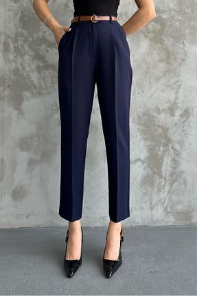 شلوار سرمه ای زنانه پارچه macharel jeans - کد 772000019