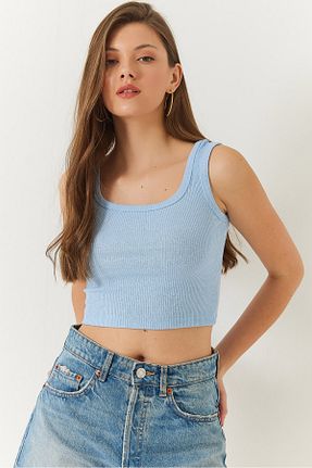 بلوز آبی زنانه ساده Bianco Lucci - کد 906080044