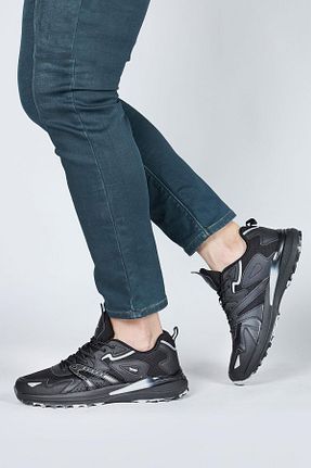 کفش اسنیکر مشکی مردانه بند دار Jump - کد 795479347