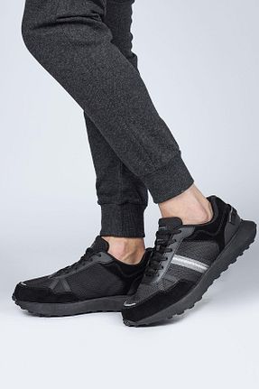 کفش اسنیکر مشکی مردانه بند دار Jump - کد 738818720