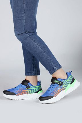 کفش پیاده روی آبی بچه گانه چرم مصنوعی Jump - کد 795480712