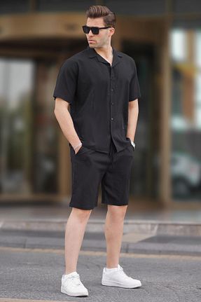 شلوارک و برمودا مشکی مردانه Straight Madmext - کد 824684905