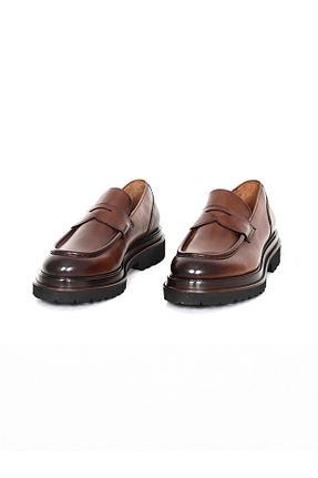 کفش لوفر قهوه ای مردانه چرم خالص Tuna - کد 922096256