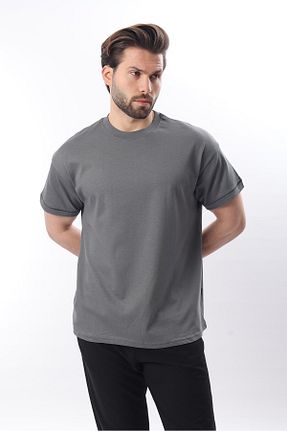 تیشرت طوسی مردانه رگولار Madmext - کد 906159085